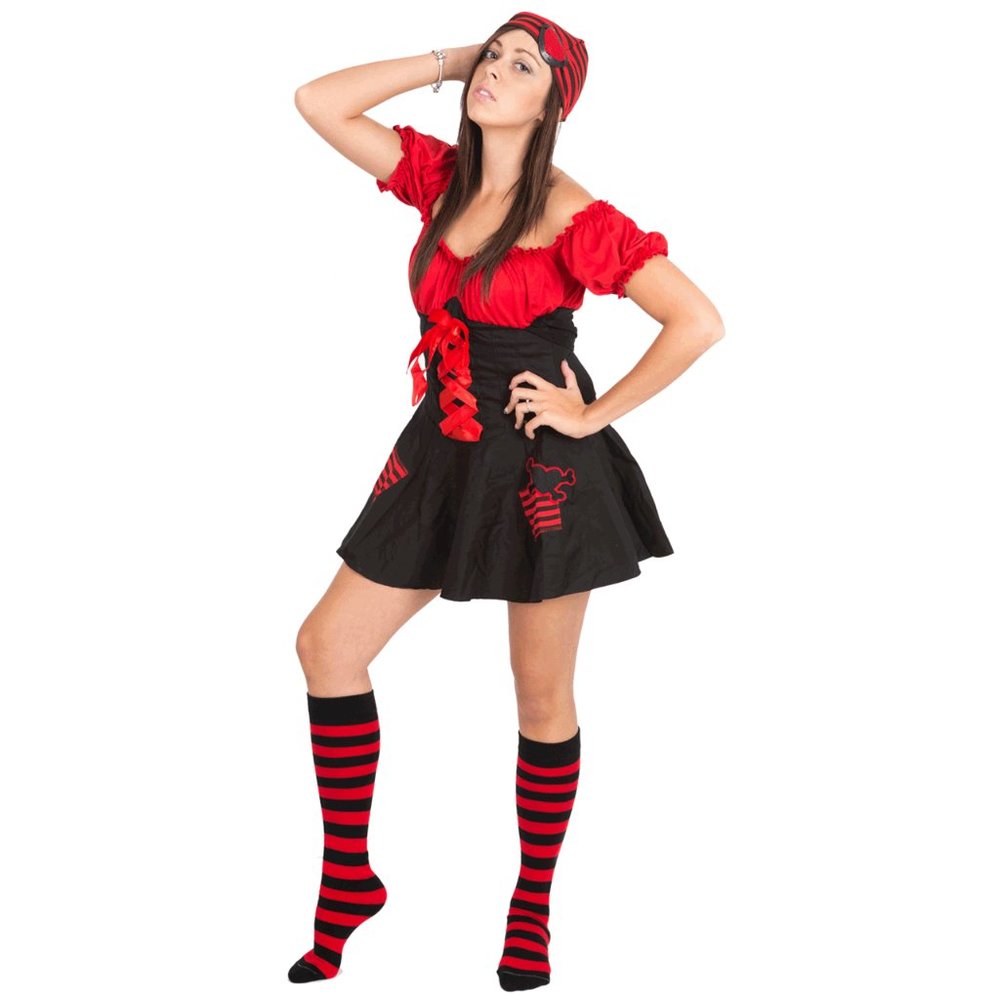 Black/Red Striped Socks